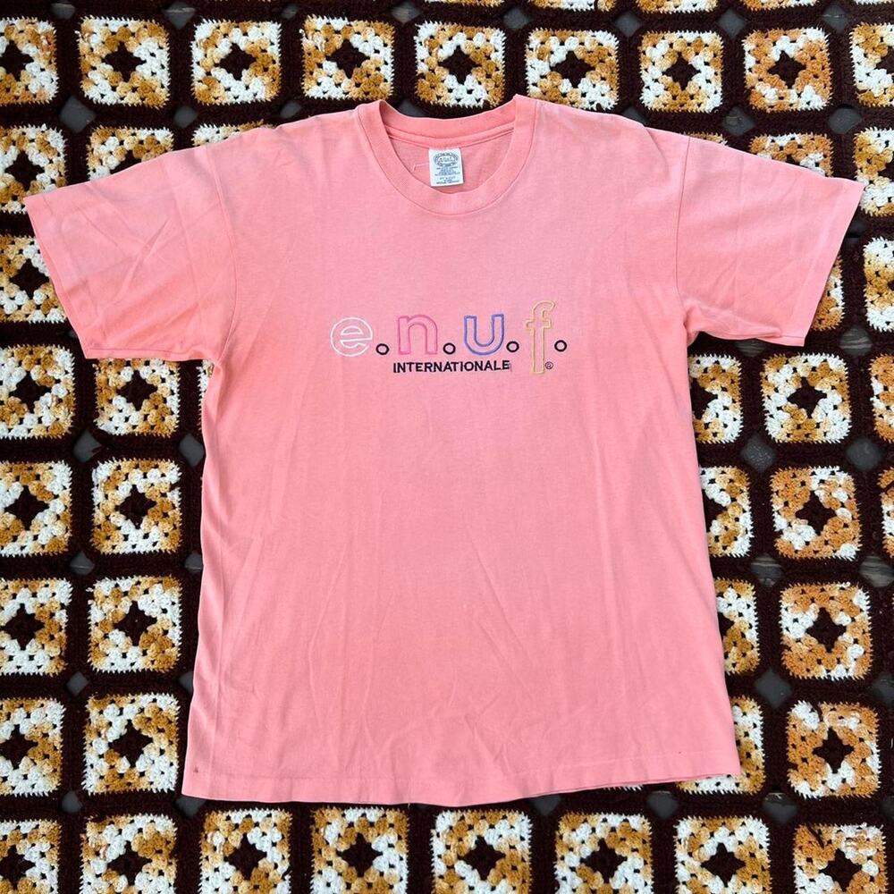 90s e.n.u.f. internationale embroidered tee